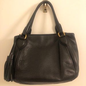 J. Crew Black Leather Shoulder Bag